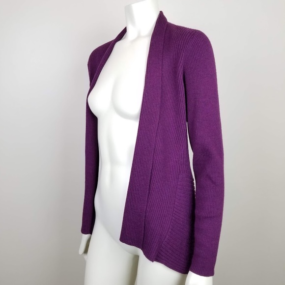merino wool open front cardigan